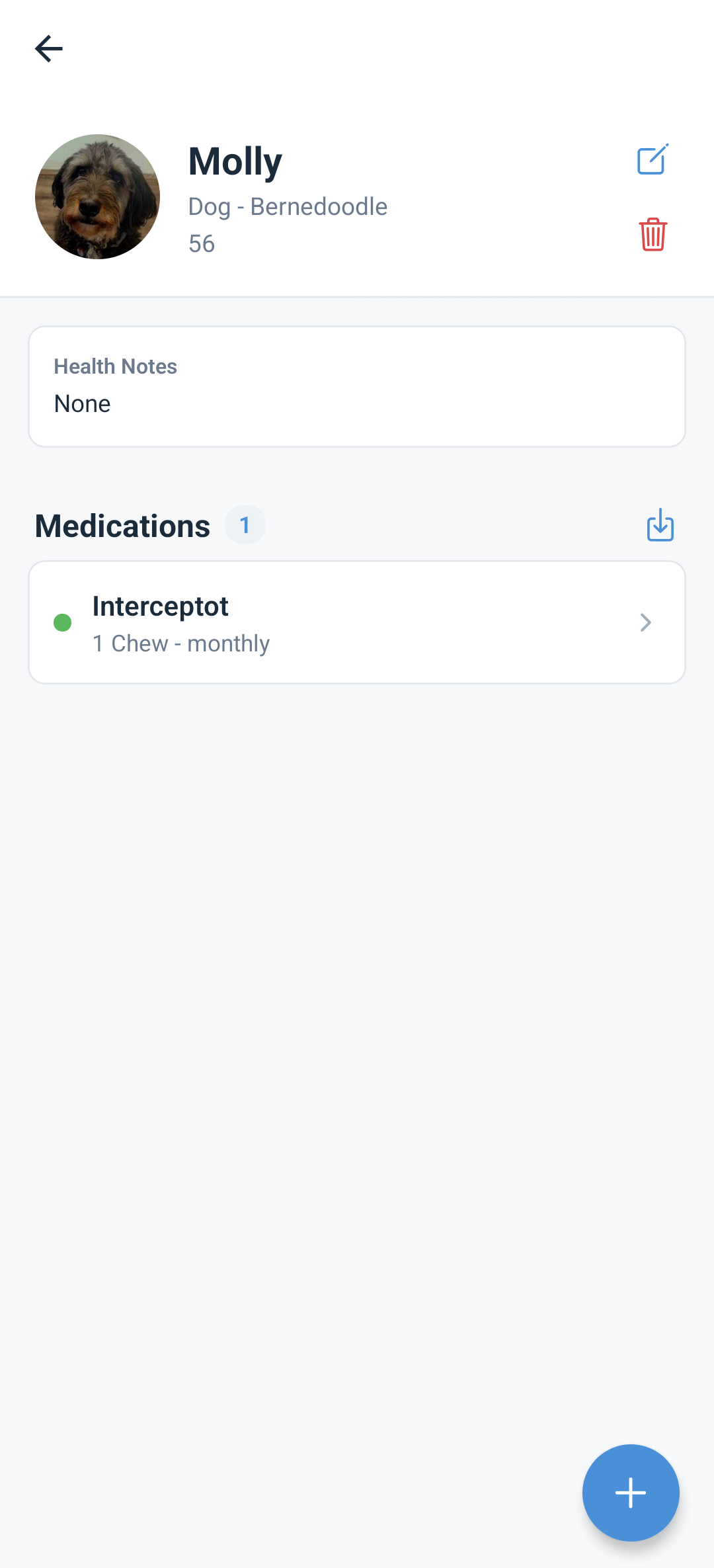 VetMed Tracker - Medications screen